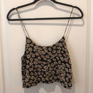 Brandy Melville Floral Daisy Sunflower Crop Top